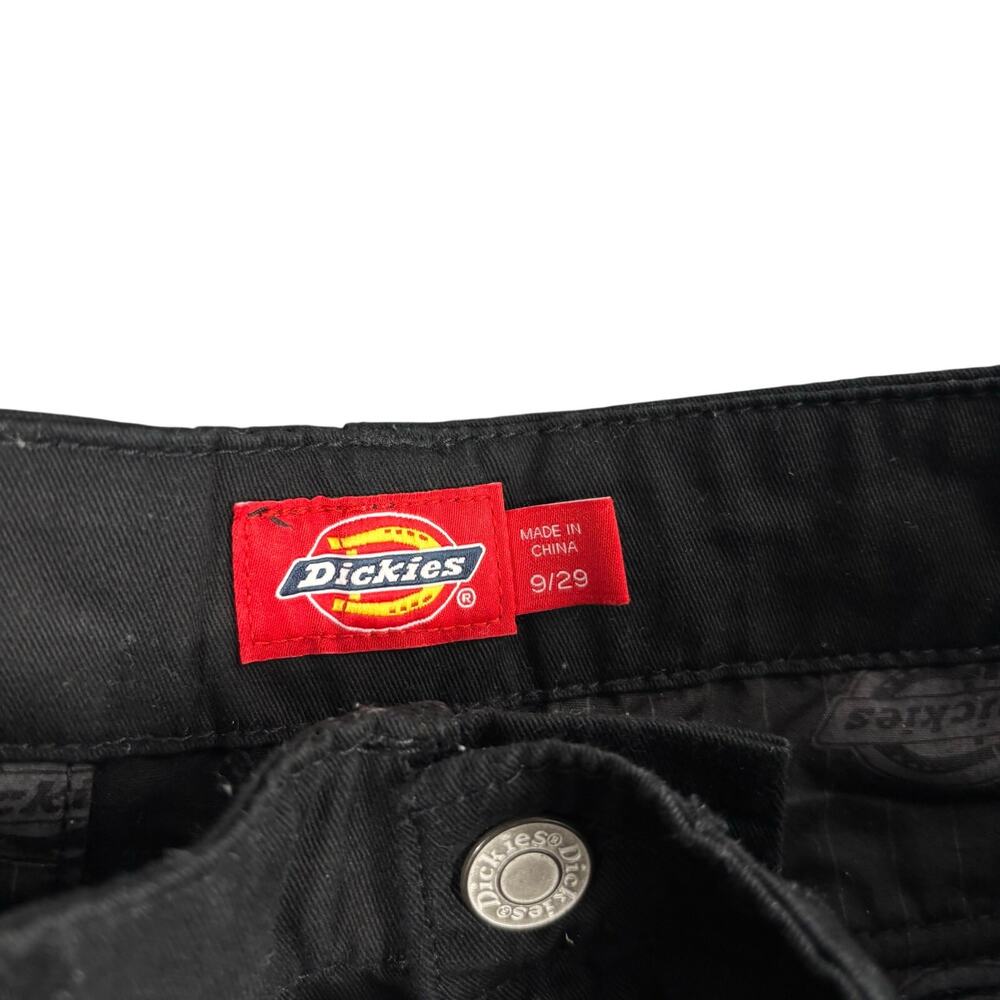 Dickies Black Cargo Pants Joggers Womens Size 9/29 Logo Belt Utility Streetwear - Picture 8 of 12